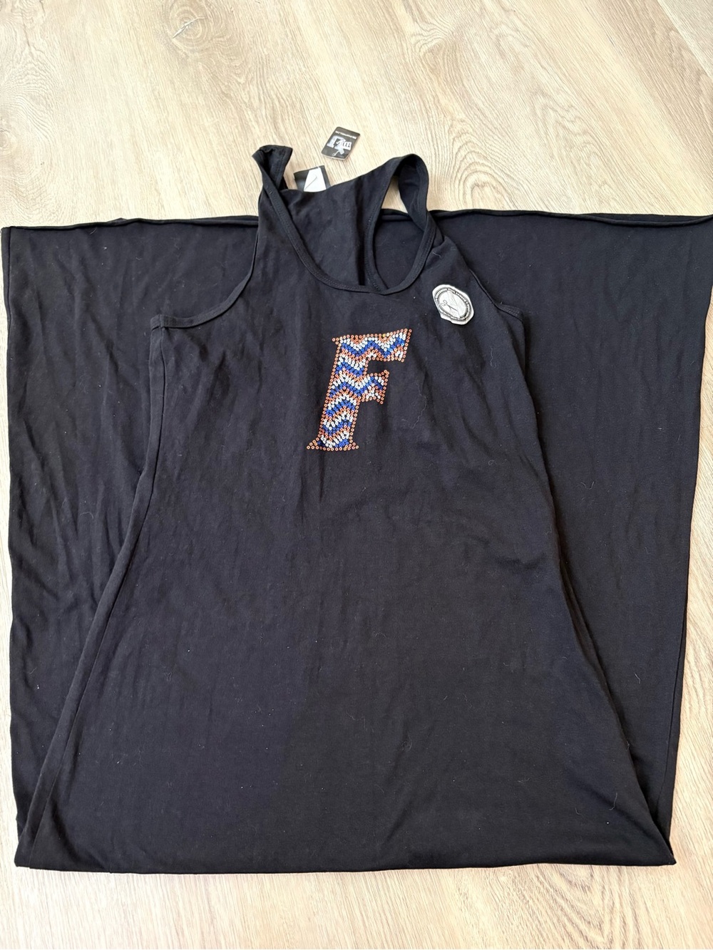 NWT My U Florida Gators Black Tank Maxi Dress size large football game day